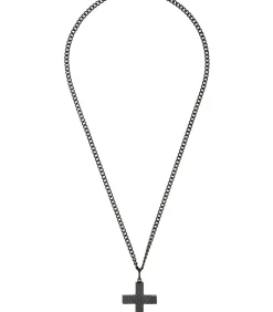 Heren s.Oliver Ketting met hanger voor mannen, kruis van roestvrij staal