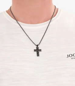 Heren JOOP! Ketting met hanger voor mannen, kruis van roestvrij staal