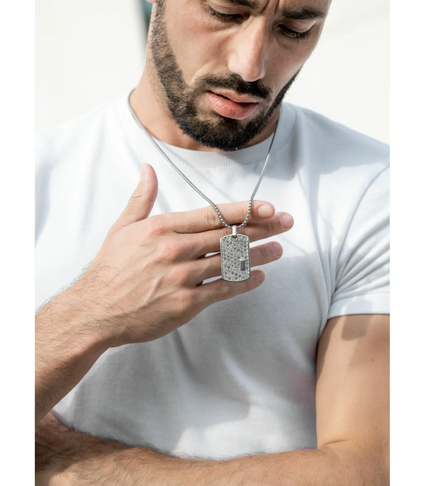 Ketting Met Hanger “Zircon Pendant” Heren Kettingen