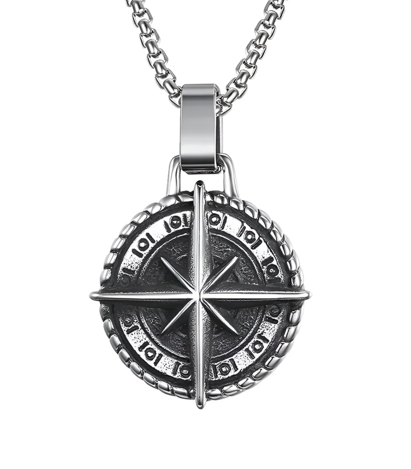 Best Ketting met Kompas Hanger - Staal Heren Kettingen