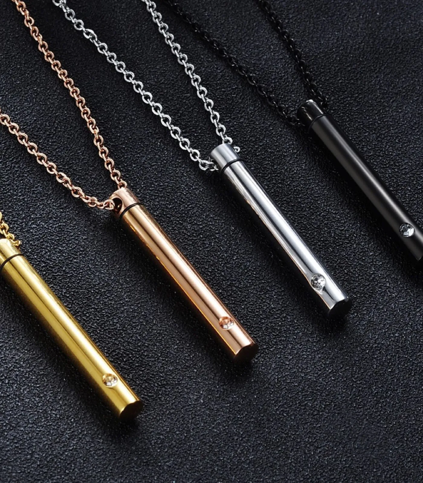 Ketting met Urn Hanger - Zilver Kleurig - Staal Heren Kettingen