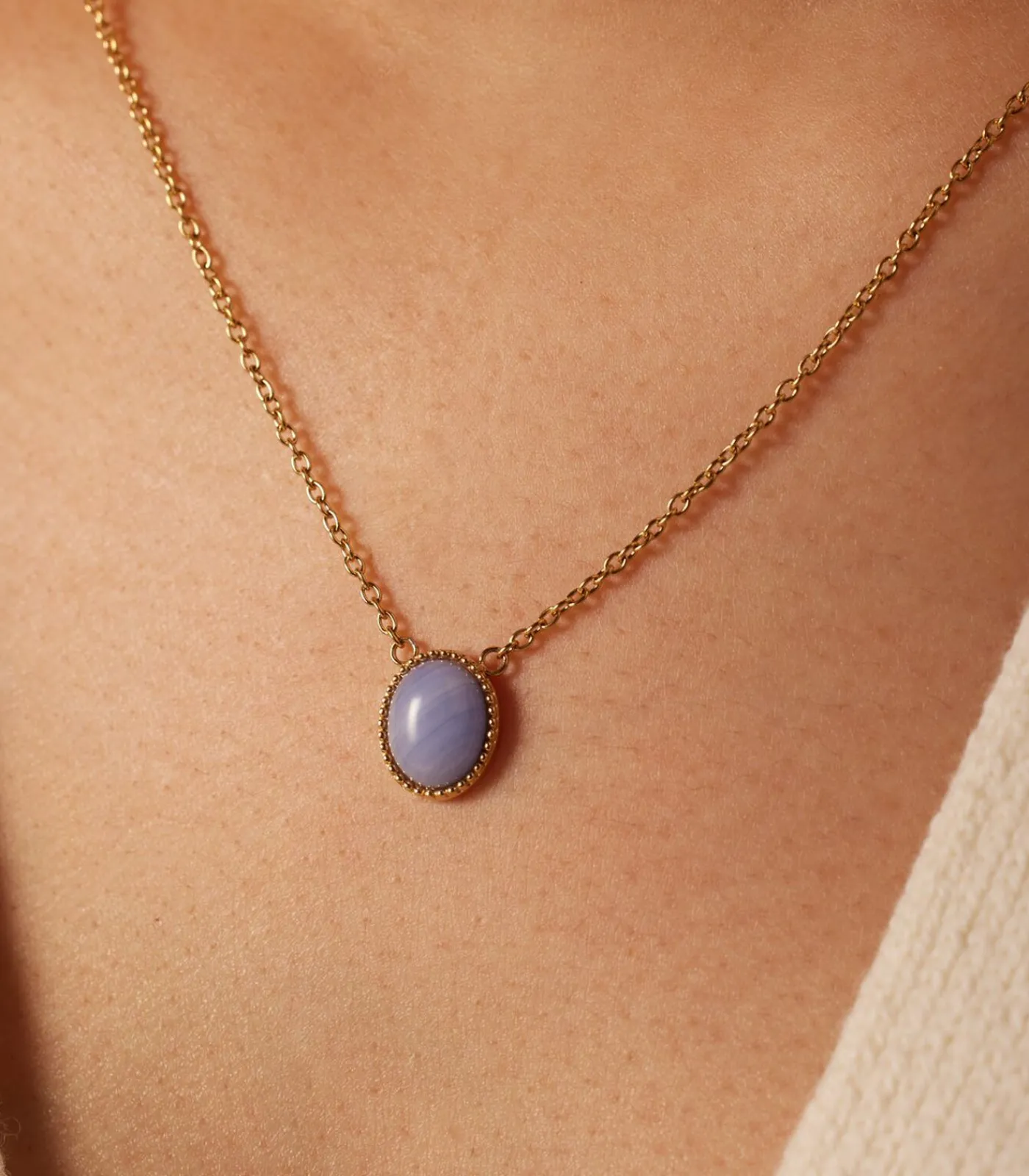 DAMES Lucardi Ketting Staal 47 cm - Goudkleurig