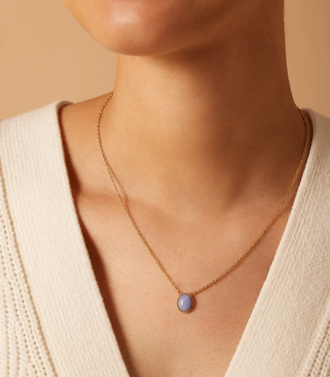 DAMES Lucardi Ketting Staal 47 cm - Goudkleurig