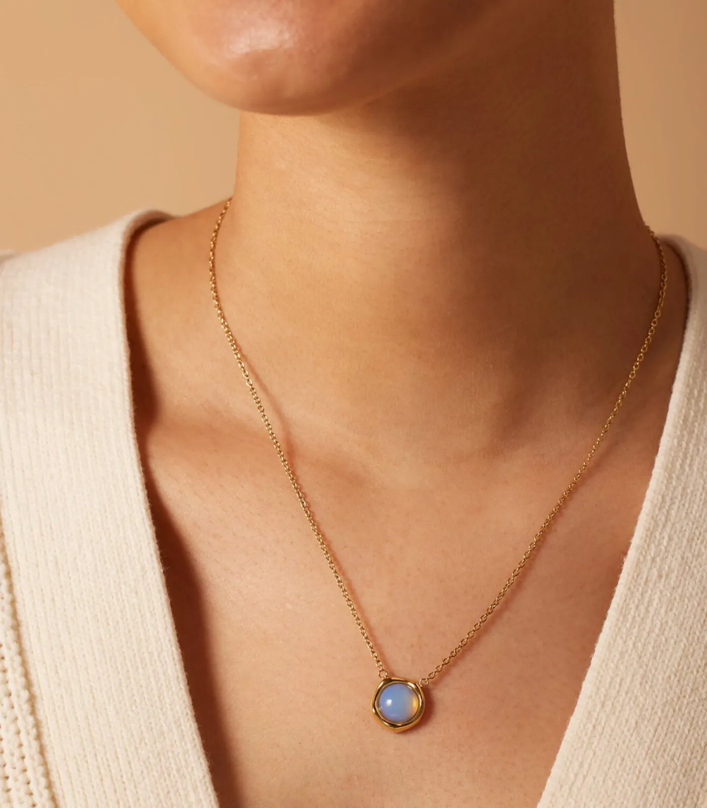 DAMES Lucardi Ketting Staal 47 cm - Goudkleurig