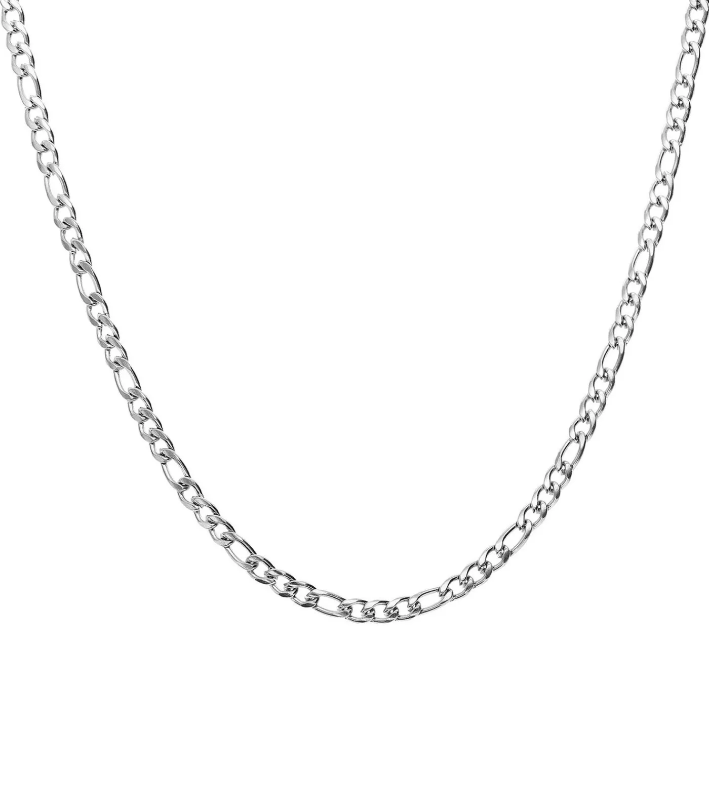 DAMES Lucardi Ketting Staal 45 cm - Zilverkleurig