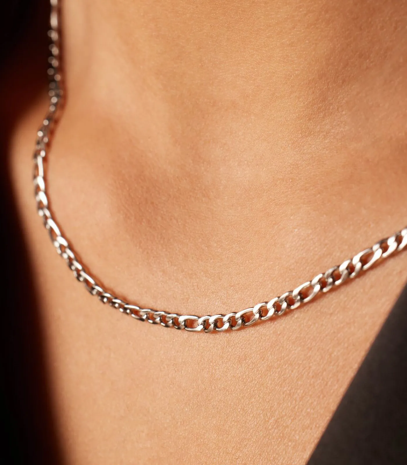 DAMES Lucardi Ketting Staal 45 cm - Zilverkleurig