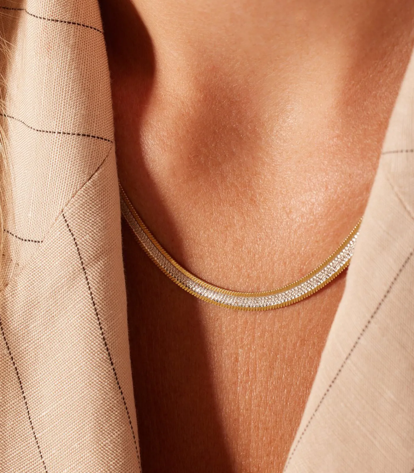 Clearance Ketting Zilver 45 cm - Goud- en Zilverkleurig DAMES Halskettingen