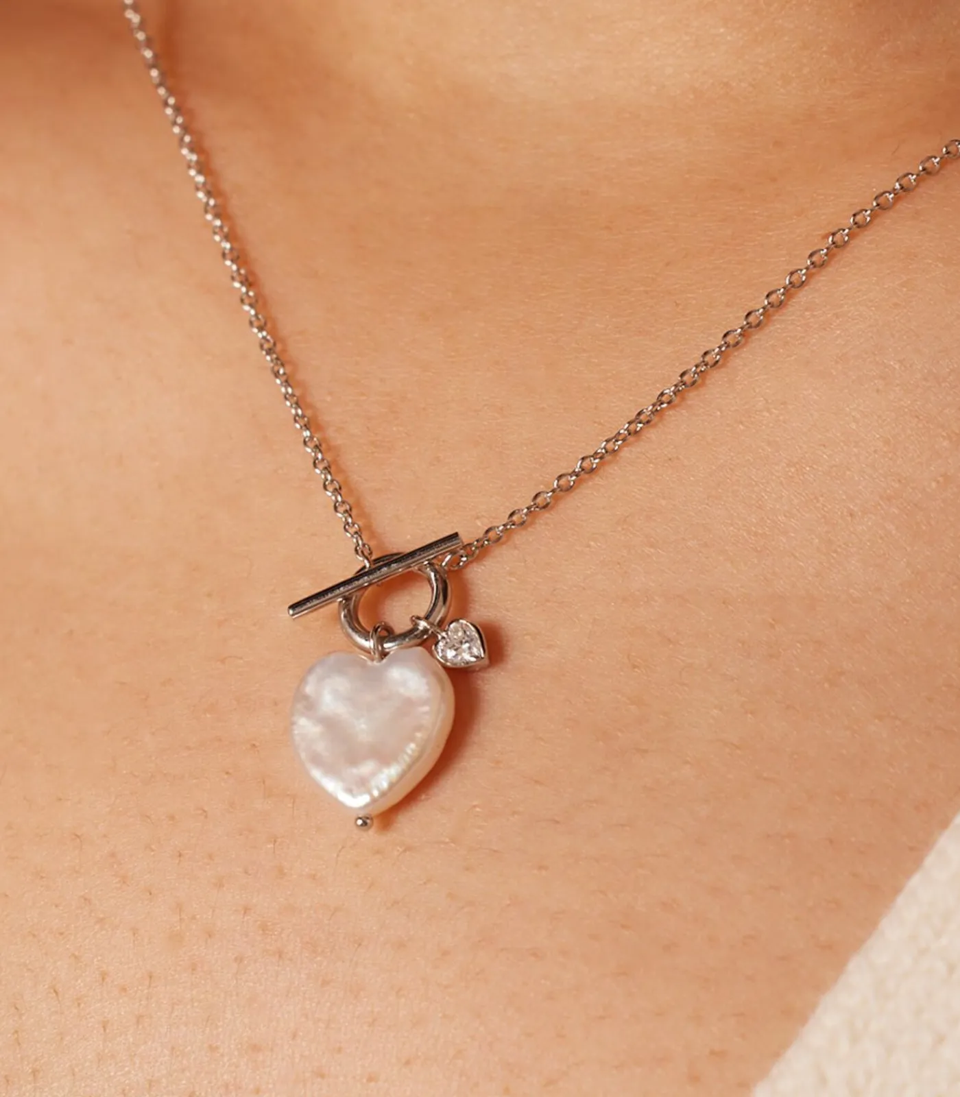 Ketting Zilver 45 cm - Parel DAMES Halskettingen