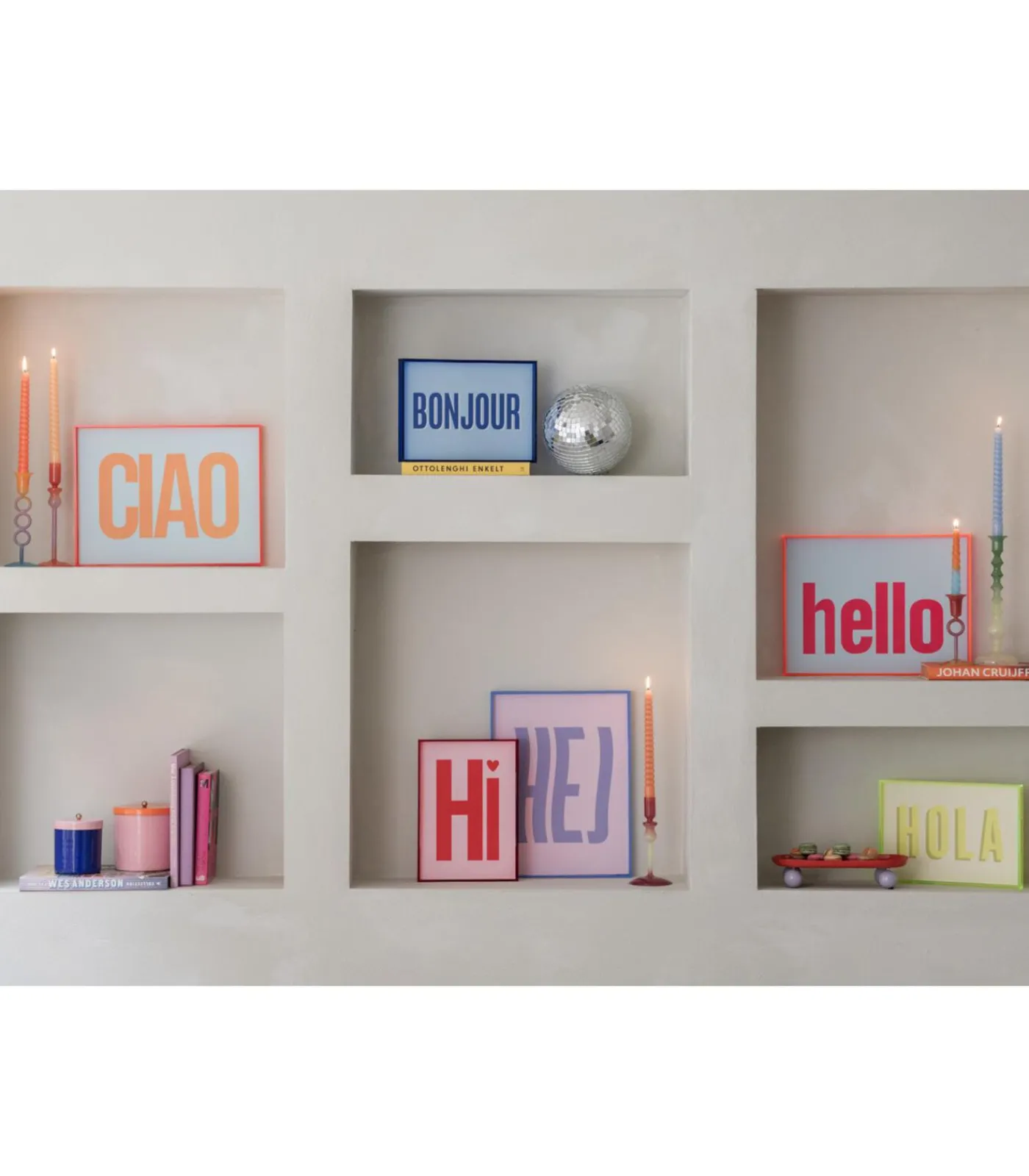 Present Time Keukenaccessoire Double Funky Retro - Roze - 14x14x14cm