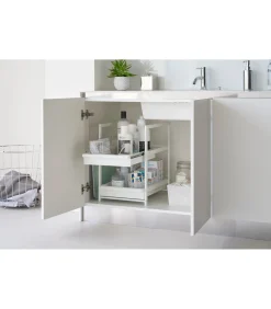 Outlet Keukenkast Organizer - 2 niveaus - Tower - Wit Organiseren