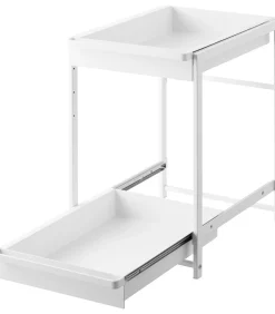 Outlet Keukenkast Organizer - 2 niveaus - Tower - Wit Organiseren