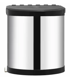 Discount Keukenvuilnisbak inbouw 12 L roestvrij staal Manden En Bakken