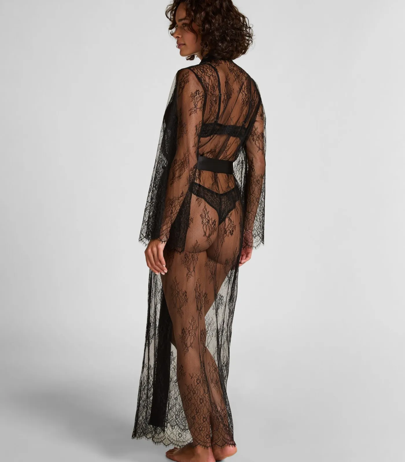 Best Kimono Allover Lace DAMES Nachtmode