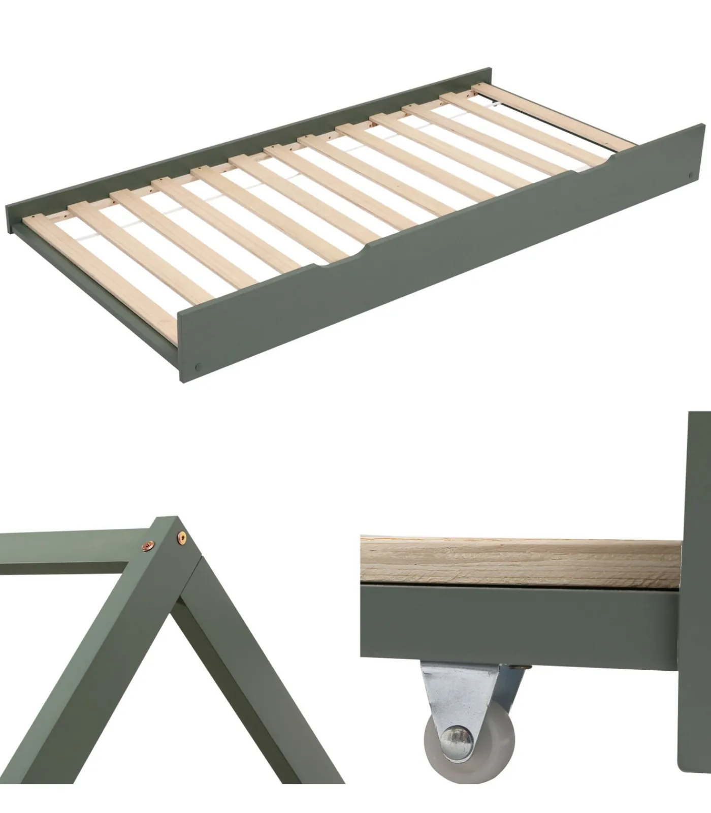 Best Kinderbed Kajuit 190x90cm groen MARCEAU Kinderen Kinderen Home