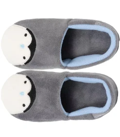 Kinderen ISOTONER Kindersloffen Grijs Pinguïn Wit