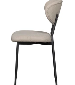 Discount Kjeld Eetkamerstoelen - Polyester - Naturel - Set van 6 Stoelen