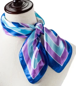 DAMES Alberto Cabale Kleine zijden sjaal Purple Blue Navy Cléo