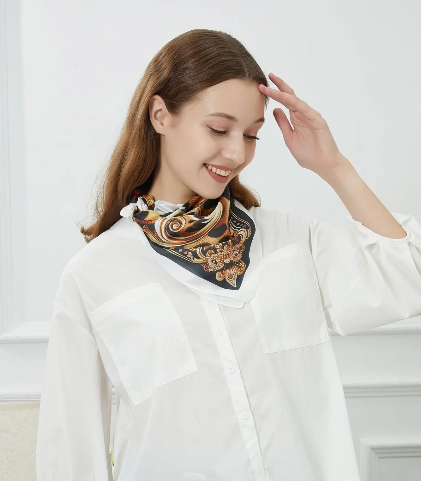 DAMES Alberto Cabale Kleine zijden vierkante Roze Luipaard Cléo