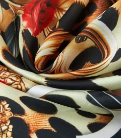 DAMES Alberto Cabale Kleine zijden vierkante Roze Luipaard Cléo