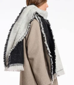 New 2-kleurige sjaal Zwart mix OS DAMES Sjaals