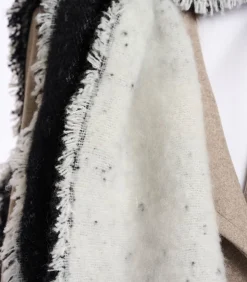 New 2-kleurige sjaal Zwart mix OS DAMES Sjaals