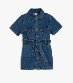 Knielengte Denim Jurk Kinderen Kleedjes & Rokken