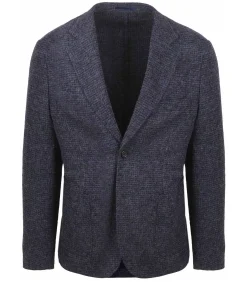 Heren Suitable Knitted Colbert Unlined Navy