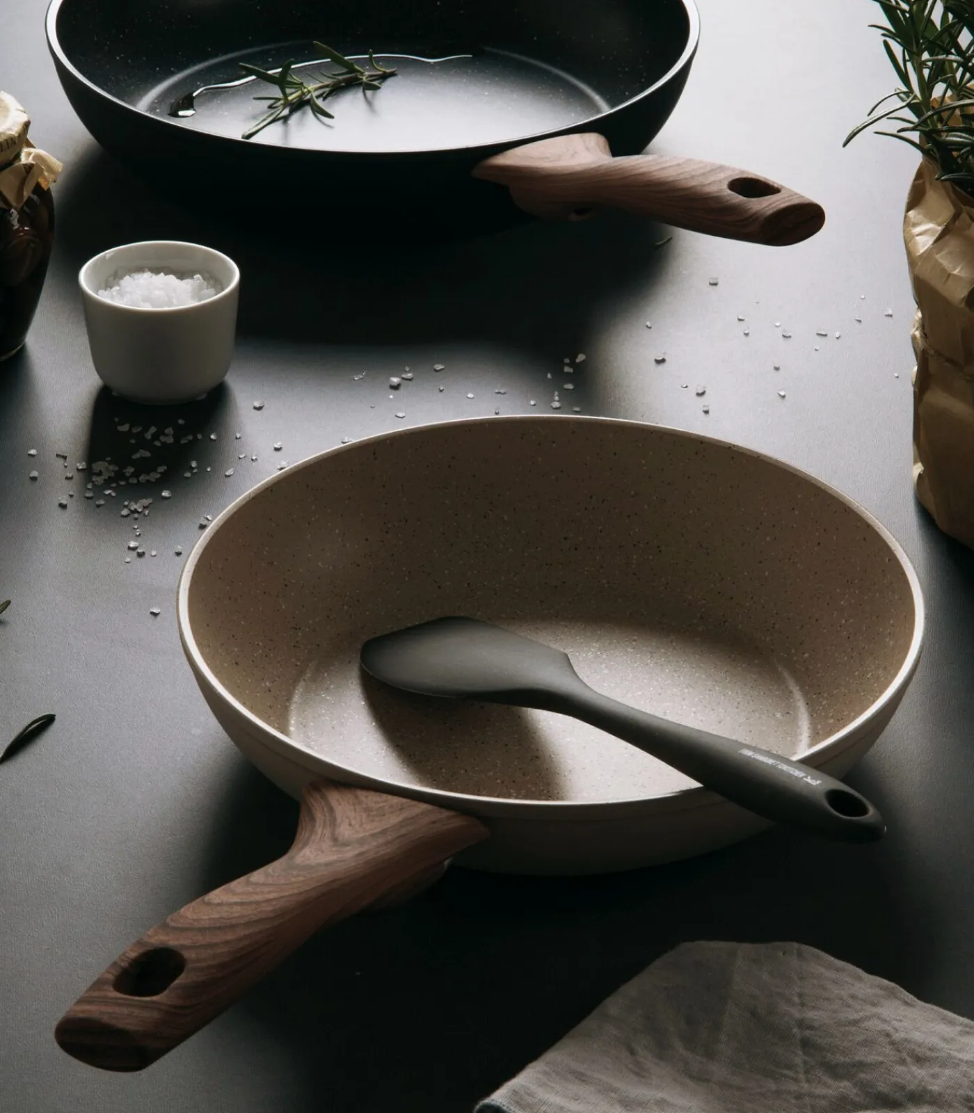 Sambonet Koekenpan Rock 'n' Rose - Creme - ø 28 cm - standaard anti-aanbaklaag