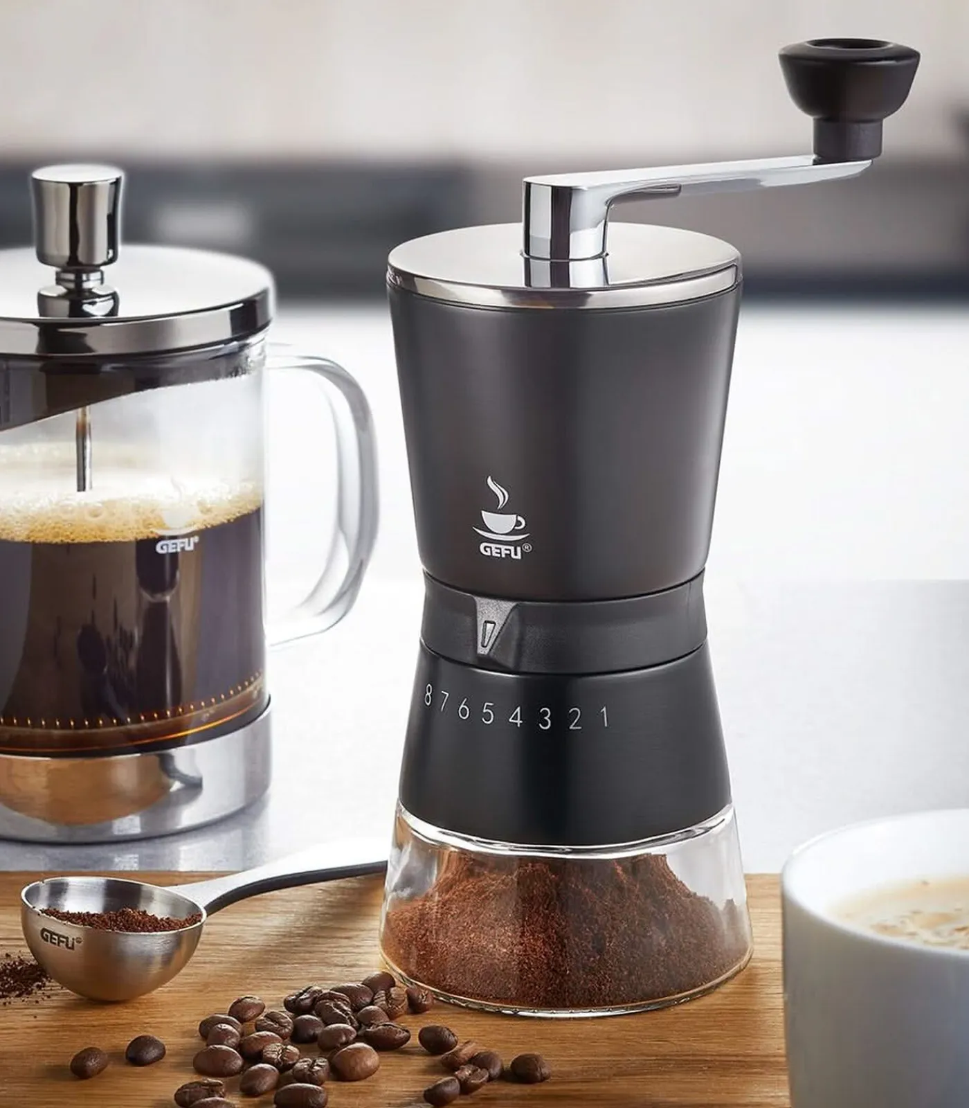 Online Koffiemolen / Bonenmaler Santiago Zwart Koffie & Thee Maken