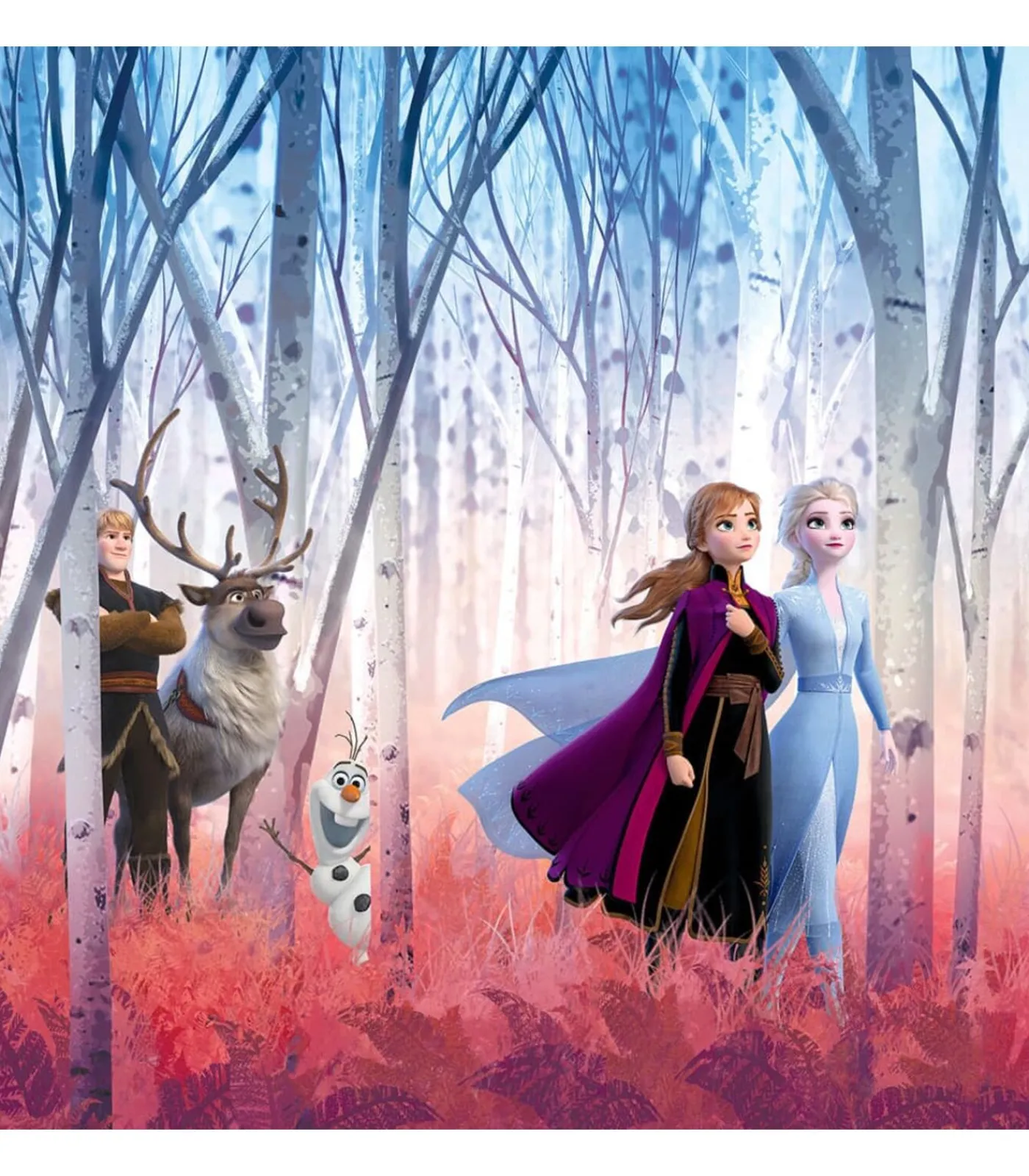 Discount Fotobehang Frozen Friends Forever 368x254 cm blauw Decoratie