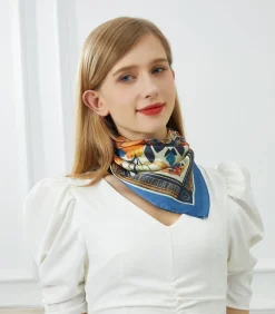 DAMES V1969 Koningsbloemen zijde carré