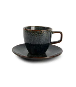 Salt&Pepper Kop 20cl en schotel 14,5cm saffier Mielo - (x4)