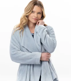 Kort jasje van flanellen pluche ESSENTIEL H73B DAMES Loungewear