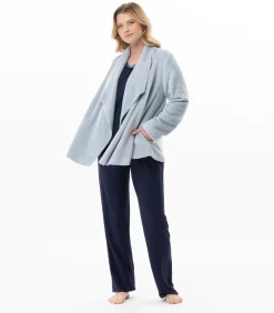 Kort jasje van flanellen pluche ESSENTIEL H73B DAMES Loungewear