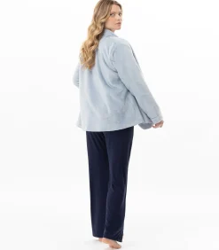Kort jasje van flanellen pluche ESSENTIEL H73B DAMES Loungewear