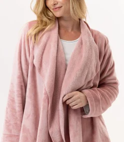 Outlet Kort jasje van flanellen pluche ESSENTIEL H73B DAMES Loungewear