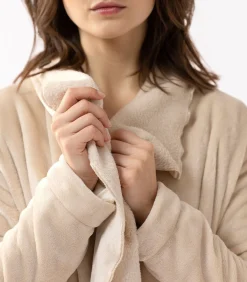 Kort jasje van flanellen pluche ESSENTIEL H73B DAMES Loungewear