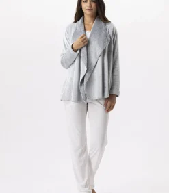 Outlet Kort jasje van flanellen pluche ESSENTIEL H73B DAMES Loungewear