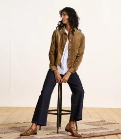 DAMES La Fée Maraboutée Korte bruine fluwelen jas