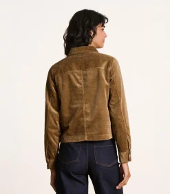 DAMES La Fée Maraboutée Korte bruine fluwelen jas