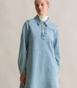 DAMES Marc O’Polo DENIM Korte denim jurk uitlopend