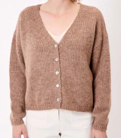 DAMES La Fiancée Korte effen gebreide vest APPACHE