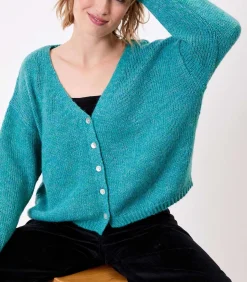 Hot Korte effen gebreide vest APPACHE DAMES Truien & Cardigans