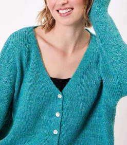 Hot Korte effen gebreide vest APPACHE DAMES Truien & Cardigans