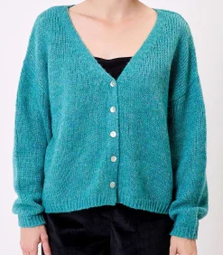 Hot Korte effen gebreide vest APPACHE DAMES Truien & Cardigans