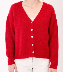 New Korte effen gebreide vest APPACHE DAMES Truien & Cardigans