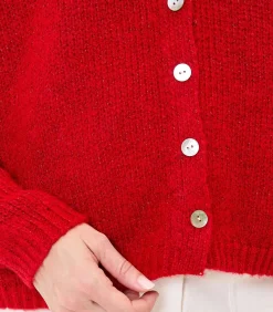 New Korte effen gebreide vest APPACHE DAMES Truien & Cardigans