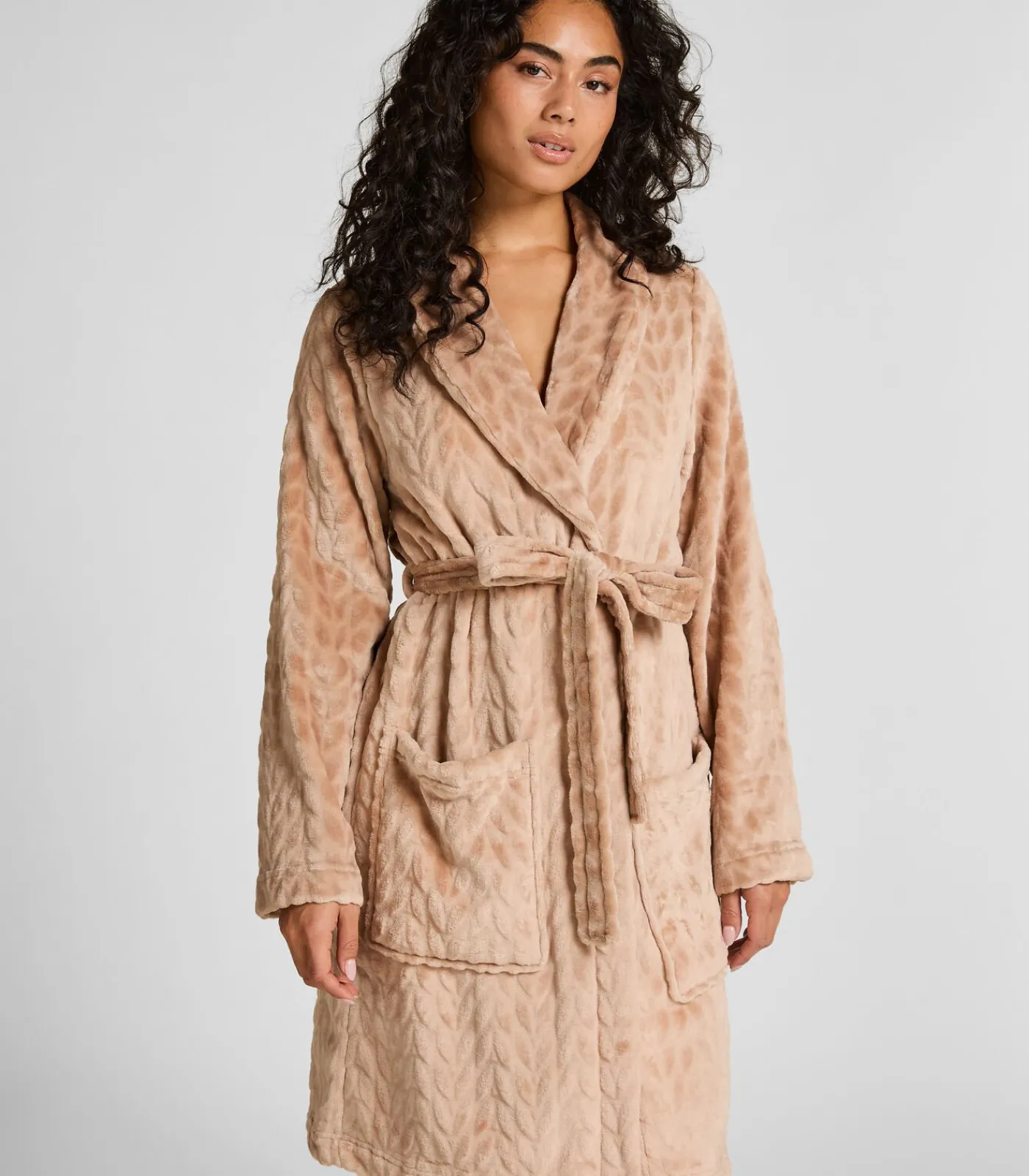 Hot Korte flanellen badjas DAMES Nachtmode