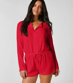 DAMES Hunkemöller Korte geribde jersey onesie