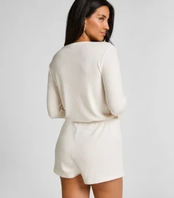 Clearance Korte geribde jersey onesie DAMES Nachtmode